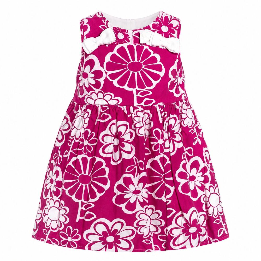 Gymboree Girls Size 8 Floral Dress Pink White Sleeveless Spring Summer
